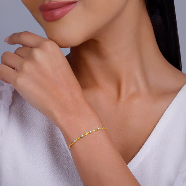 Celestial stone Bracelet in Luxe Gold Finish