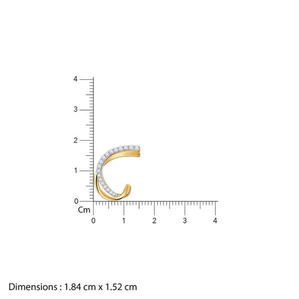Pear Drop Motif ERRING in Polished Gold