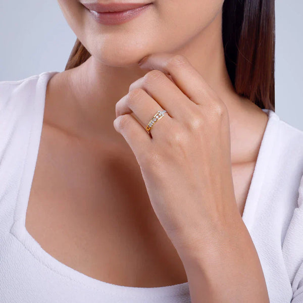 Gold Plated luxury Ring In Silver