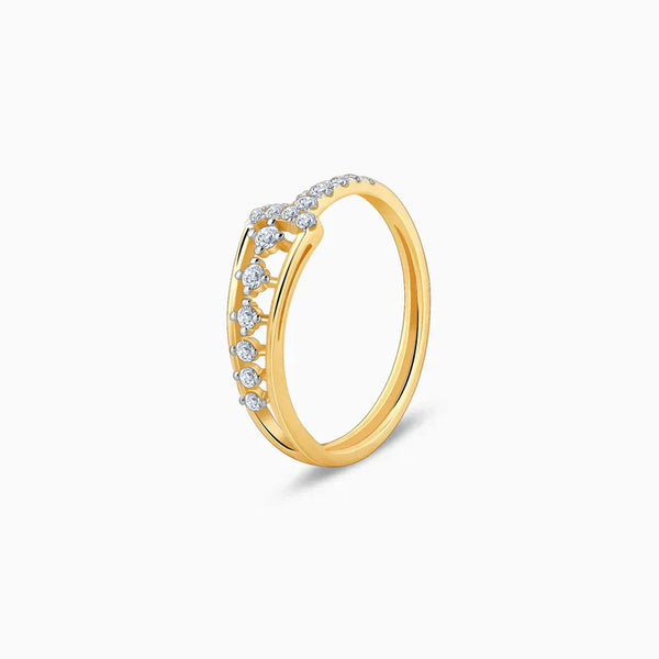 Gold Plated luxury Ring In Silver