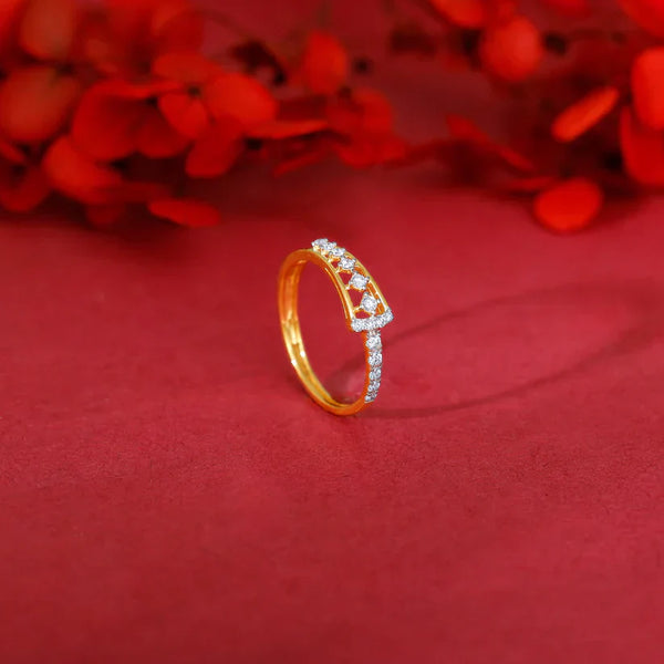 Gold Plated luxury Ring In Silver